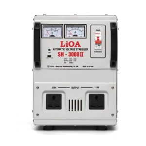 Ổn Áp LiOA 1 Pha mã SH-3000II 3kVA 3000VA. Điện Áp Vào 130V÷250V, Điện Áp Ra 220V÷110V
